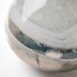 Erie I Short Two Toned Sky Blue Dark Brown Blown Glass Vase from Mercana - Luna Furniture