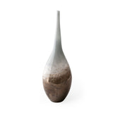 Erie II Tall Two Toned Sky Blue Dark Brown Blown Glass Vase from Mercana - Luna Furniture