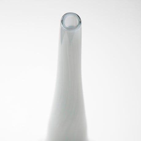Erie II Tall Two Toned Sky Blue Dark Brown Blown Glass Vase from Mercana - Luna Furniture
