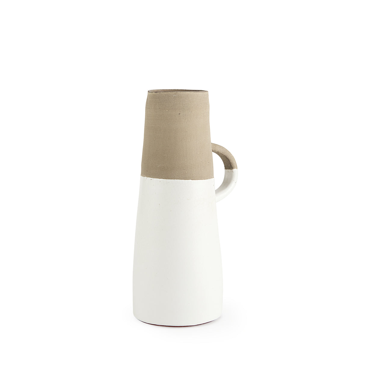 Garand Medium 15H Two-Toned White Natural Ceramic Jug from Mercana - Luna Furniture
