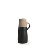 Garand Small 13H Two-Toned Black/Natural Ceramic Jug from Mercana - Luna Furniture