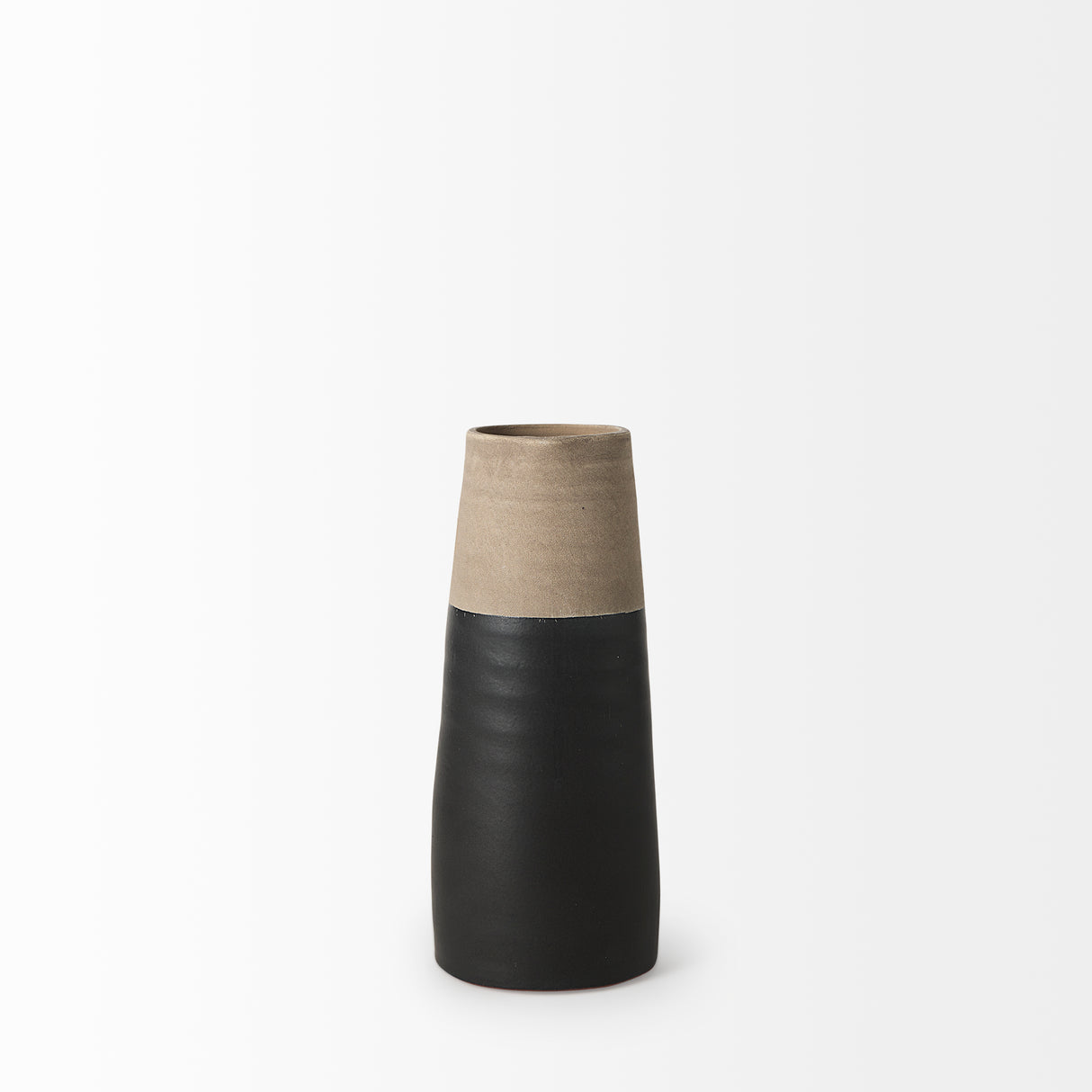 Garand Small 13H Two-Toned Black/Natural Ceramic Jug from Mercana - Luna Furniture