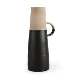 Garand Large 18.8H Two-Toned Black/Natural Ceramic Jug from Mercana - Luna Furniture