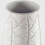 Harrier II Large Gray Ceramic Dark Base White Vase from Mercana - Luna Furniture