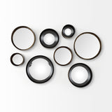 Aromaticum Set of 8 Brown Metal Mirrors from Mercana - Luna Furniture
