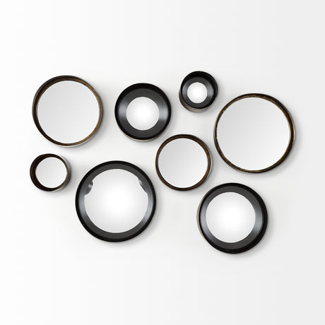 Aromaticum Set of 8 Brown Metal Mirrors from Mercana - Luna Furniture