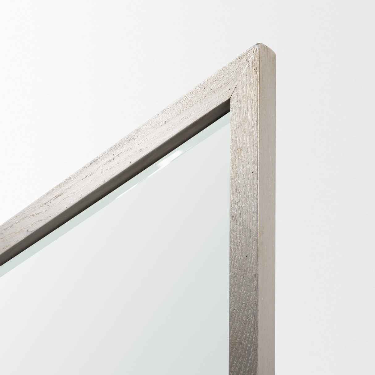 Chevren 26 x 22 Silver Wood Frame Mirror from Mercana - Luna Furniture