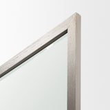 Chevren 26 x 22 Silver Wood Frame Mirror from Mercana - Luna Furniture