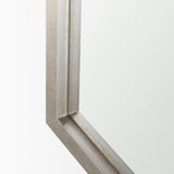 Chevren 26 x 22 Silver Wood Frame Mirror from Mercana - Luna Furniture
