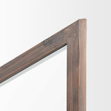 Chevren 26 x 22 Medium Brown Wood Frame Mirror from Mercana - Luna Furniture