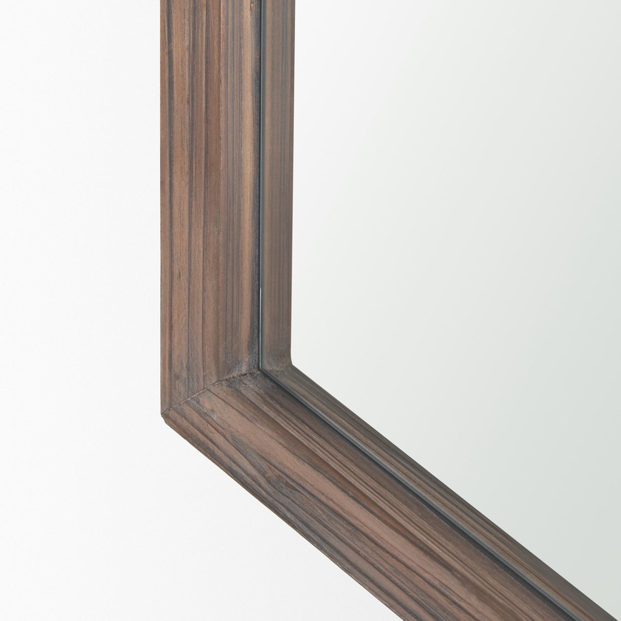 Chevren 26 x 22 Medium Brown Wood Frame Mirror from Mercana - Luna Furniture
