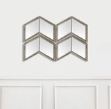 Chevren 26 x 22 Medium Brown Wood Frame Mirror from Mercana - Luna Furniture