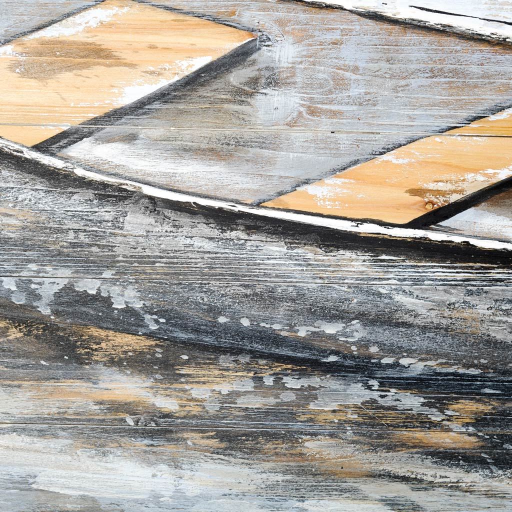 Creekside Diptych 80x40 Boats Original Hand Painted on Wood Oil Painting from Mercana - Luna Furniture
