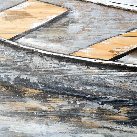 Creekside Diptych 80x40 Boats Original Hand Painted on Wood Oil Painting from Mercana - Luna Furniture