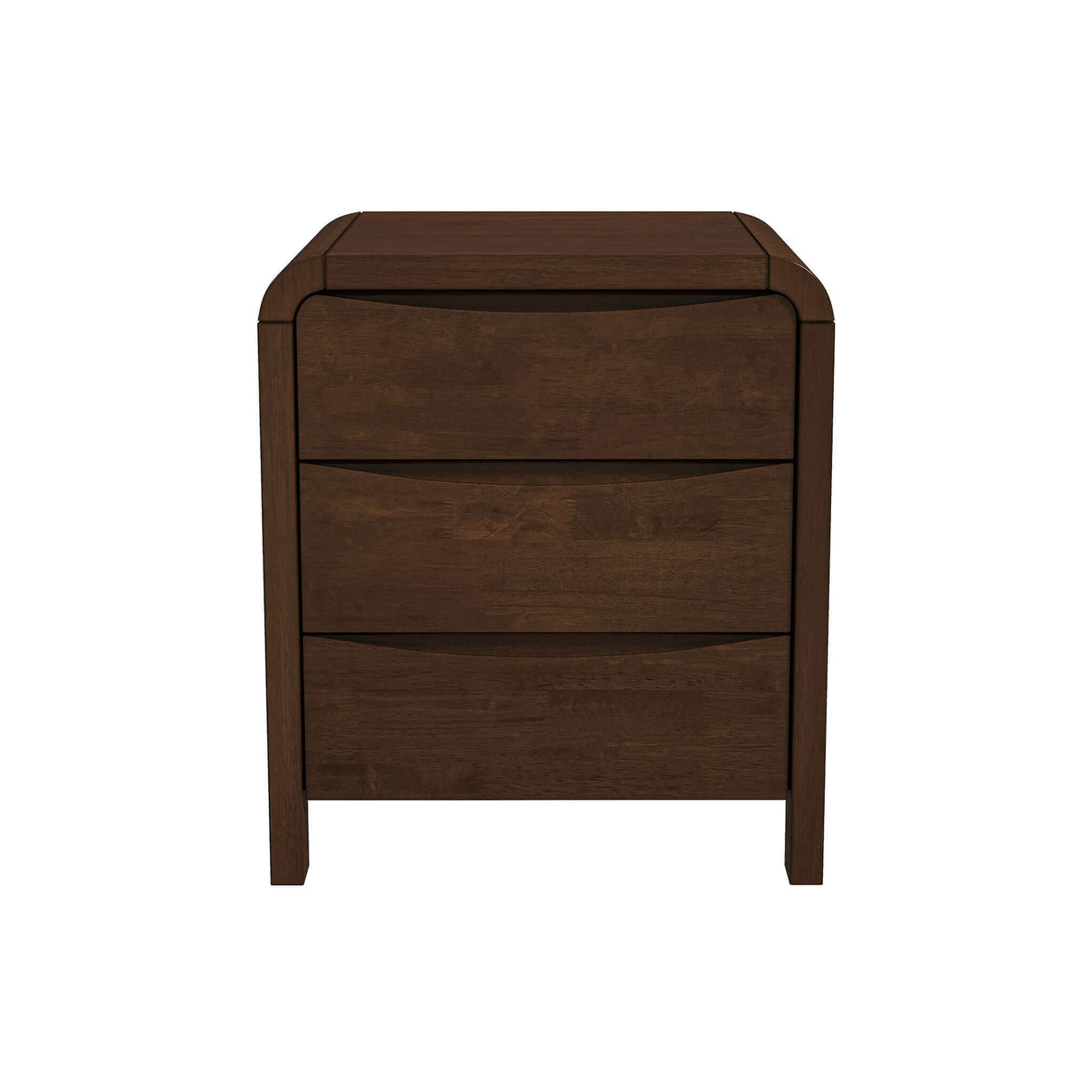Lionel Mid Century Modern Solid Wood Nightstand 3-Drawer Bed Side Table from Ashcroft Furniture - Luna Furniture