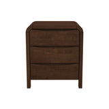 Lionel Mid Century Modern Solid Wood Nightstand 3-Drawer Bed Side Table from Ashcroft Furniture - Luna Furniture