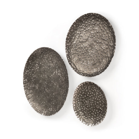 Lanx Set of 3 Decorative Black/Grey Metal Plates from Mercana - Luna Furniture