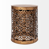 Rudebekia (Set of 2) 16L x 16W Gold Round Metal Accent Tables from Mercana - Luna Furniture