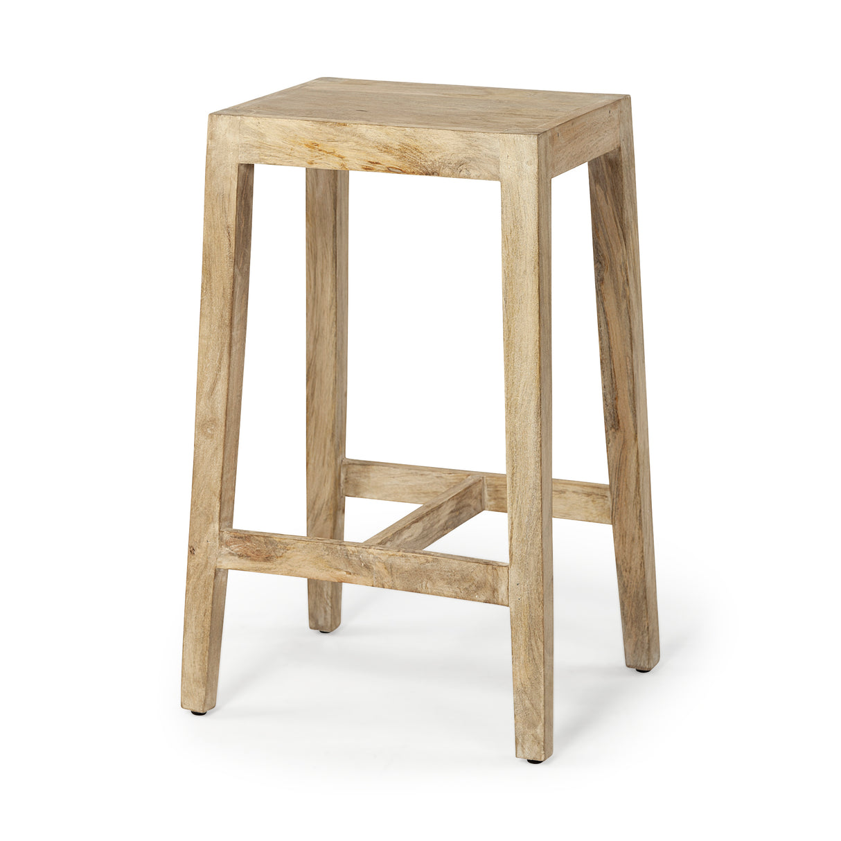 Colony 25" Seat Height Brown Wood Seat & Frame Stool from Mercana - Luna Furniture
