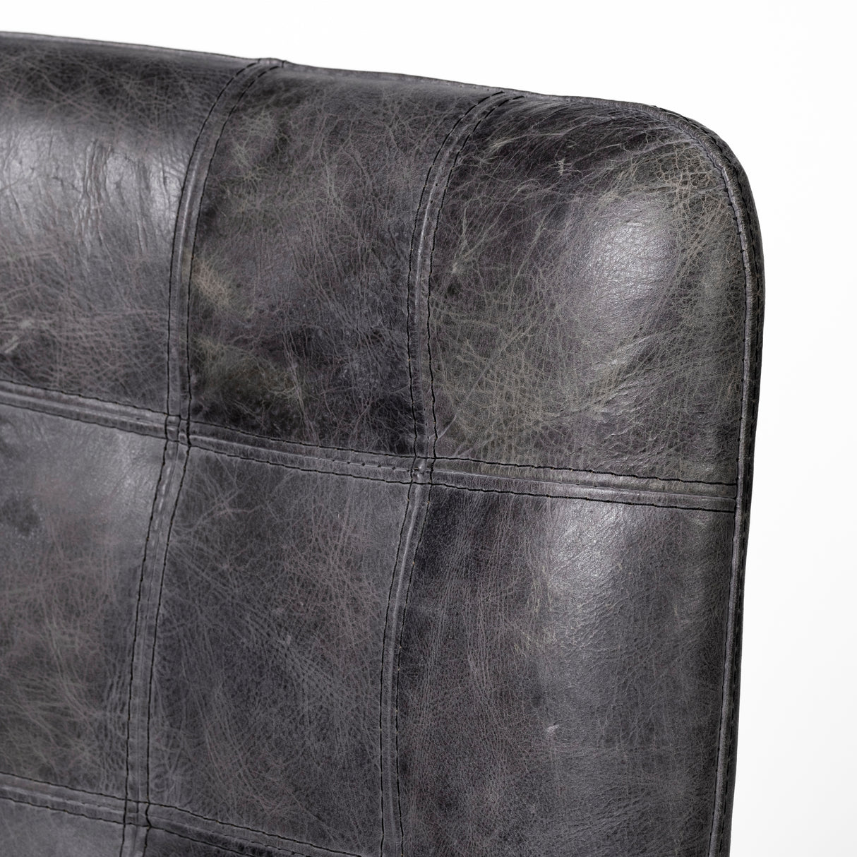 Horsdal Black Genuine Leather Seat w/ Black Metal Frame Dining Chair from Mercana - Luna Furniture