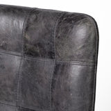 Horsdal Black Genuine Leather Seat w/ Black Metal Frame Dining Chair from Mercana - Luna Furniture