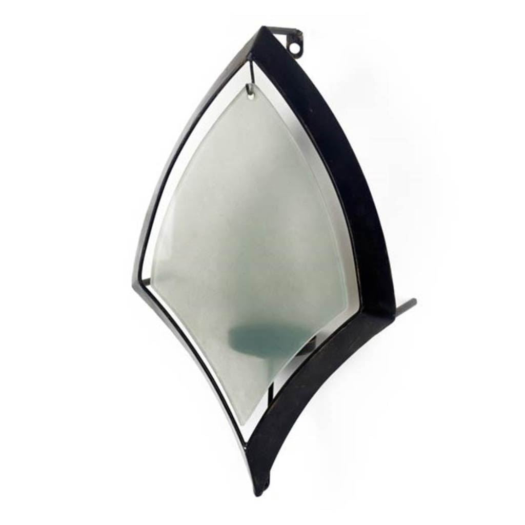Tarquin I Black Metal Frame w/Frosted Glass Shade Wall Candle Holder from Mercana - Luna Furniture