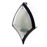 Tarquin I Black Metal Frame w/Frosted Glass Shade Wall Candle Holder from Mercana - Luna Furniture