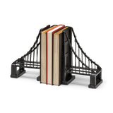 Suspension Set of 2 19L x 4W Brown Wrought Iron Suspension Bridge Bookends from Mercana - Luna Furniture