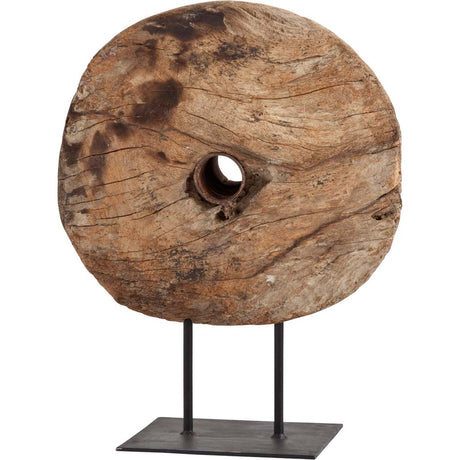 Incana 20L x 4W Natural Brown Reclaimed Wood Wheel Object from Mercana - Luna Furniture