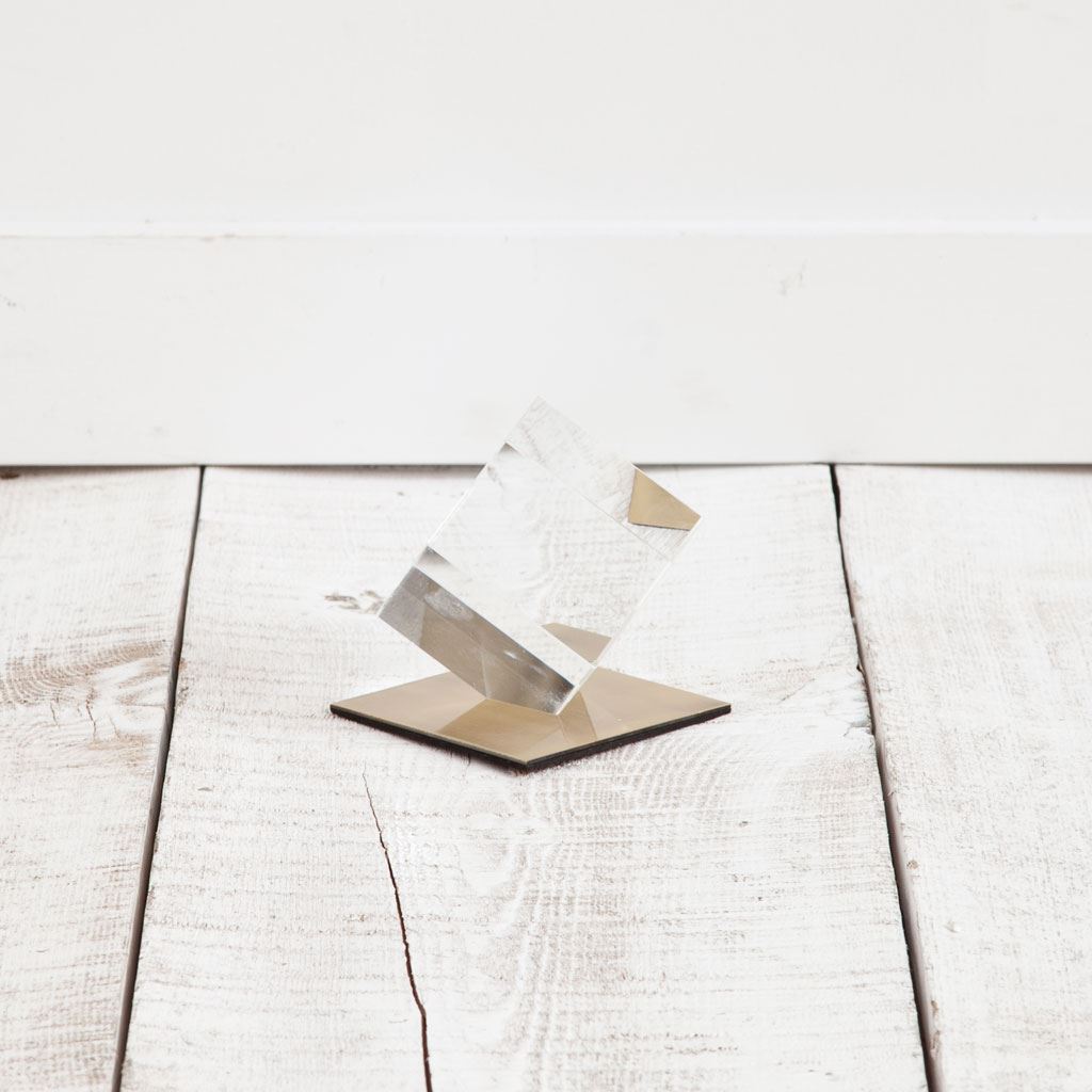 Lareina I Small 4L x 4W Clear Glass Cube from Mercana - Luna Furniture