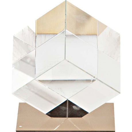 Lareina II Large 5L x 5W Clear Glass Cube from Mercana - Luna Furniture