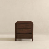 Lionel Mid Century Modern Solid Wood Nightstand 3-Drawer Bed Side Table from Ashcroft Furniture - Luna Furniture