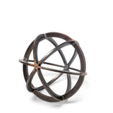 Galenna I (Small) 8L x 8W Black Metal Circular Decorative Orb from Mercana - Luna Furniture
