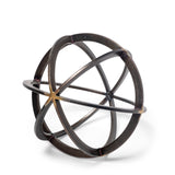 Galenna II (Medium) 9L x 9W Black Metal Circular Decorative Orb from Mercana - Luna Furniture
