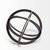 Galenna II (Medium) 9L x 9W Black Metal Circular Decorative Orb from Mercana - Luna Furniture