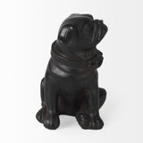 Cadence 4L x 5W Black Resin Pug Dog from Mercana - Luna Furniture