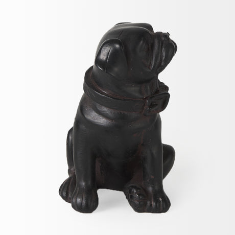 Cadence 4L x 5W Black Resin Pug Dog from Mercana - Luna Furniture