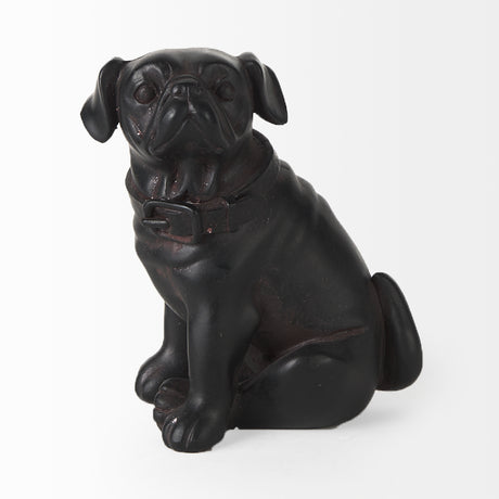 Cadence 4L x 5W Black Resin Pug Dog from Mercana - Luna Furniture