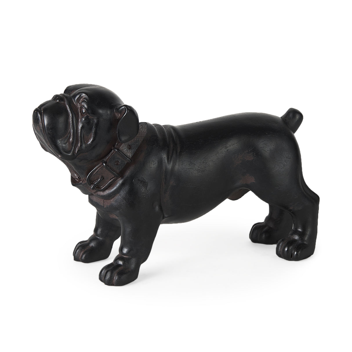 Hugo 5L x 13W Black Resin Bulldog from Mercana - Luna Furniture