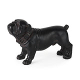 Hugo 5L x 13W Black Resin Bulldog from Mercana - Luna Furniture