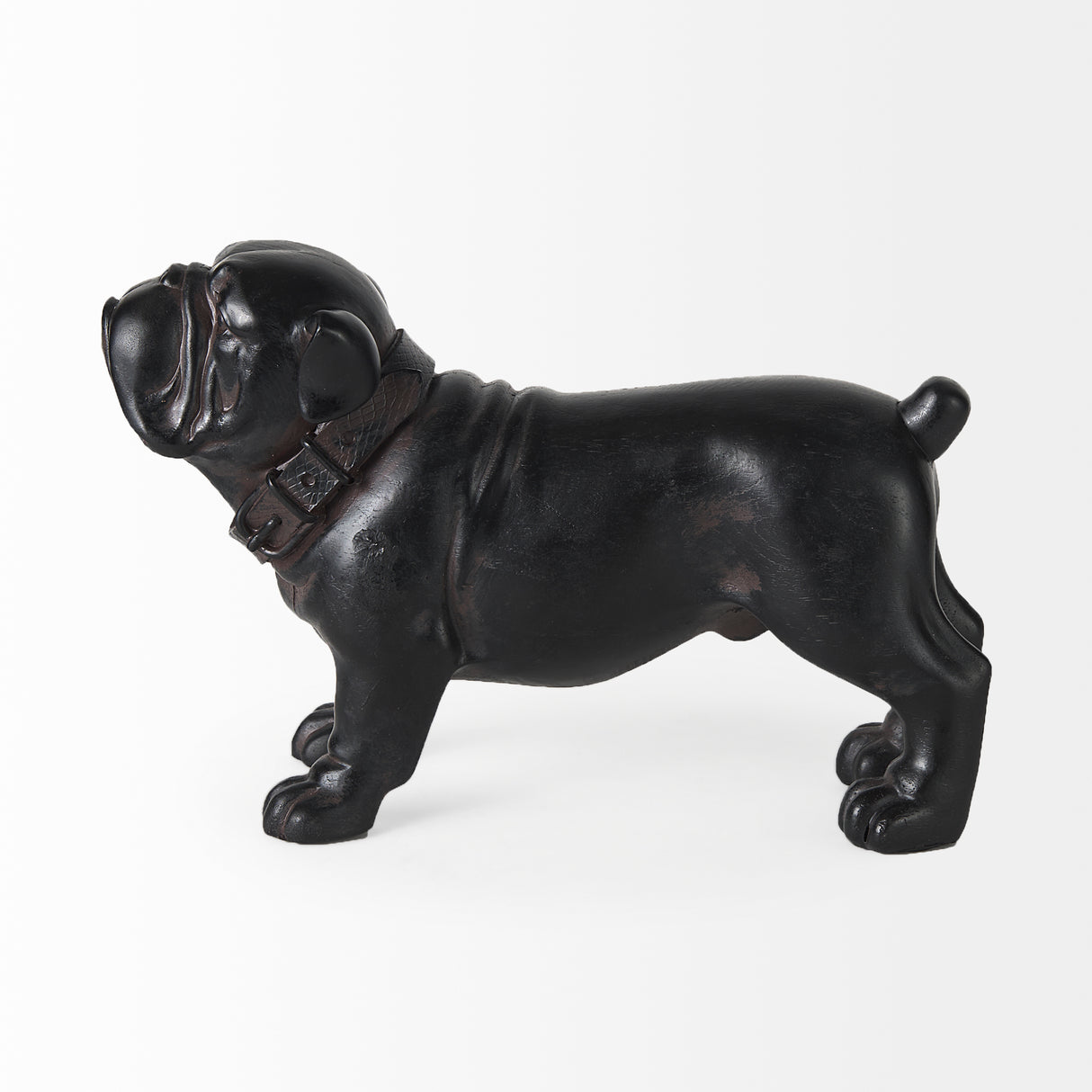 Hugo 5L x 13W Black Resin Bulldog from Mercana - Luna Furniture