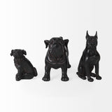 Hugo 5L x 13W Black Resin Bulldog from Mercana - Luna Furniture