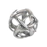 Ramus III (Small) 5L x 5W Silver Antler Shaped Decorative Orb Ball from Mercana - Luna Furniture