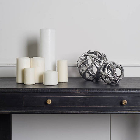 Ramus III (Small) 5L x 5W Silver Antler Shaped Decorative Orb Ball from Mercana - Luna Furniture