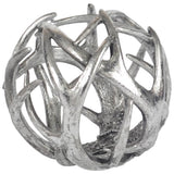 Ramus IV (Large) 7L x 7W Silver Antler Shaped Decorative Orb Ball from Mercana - Luna Furniture