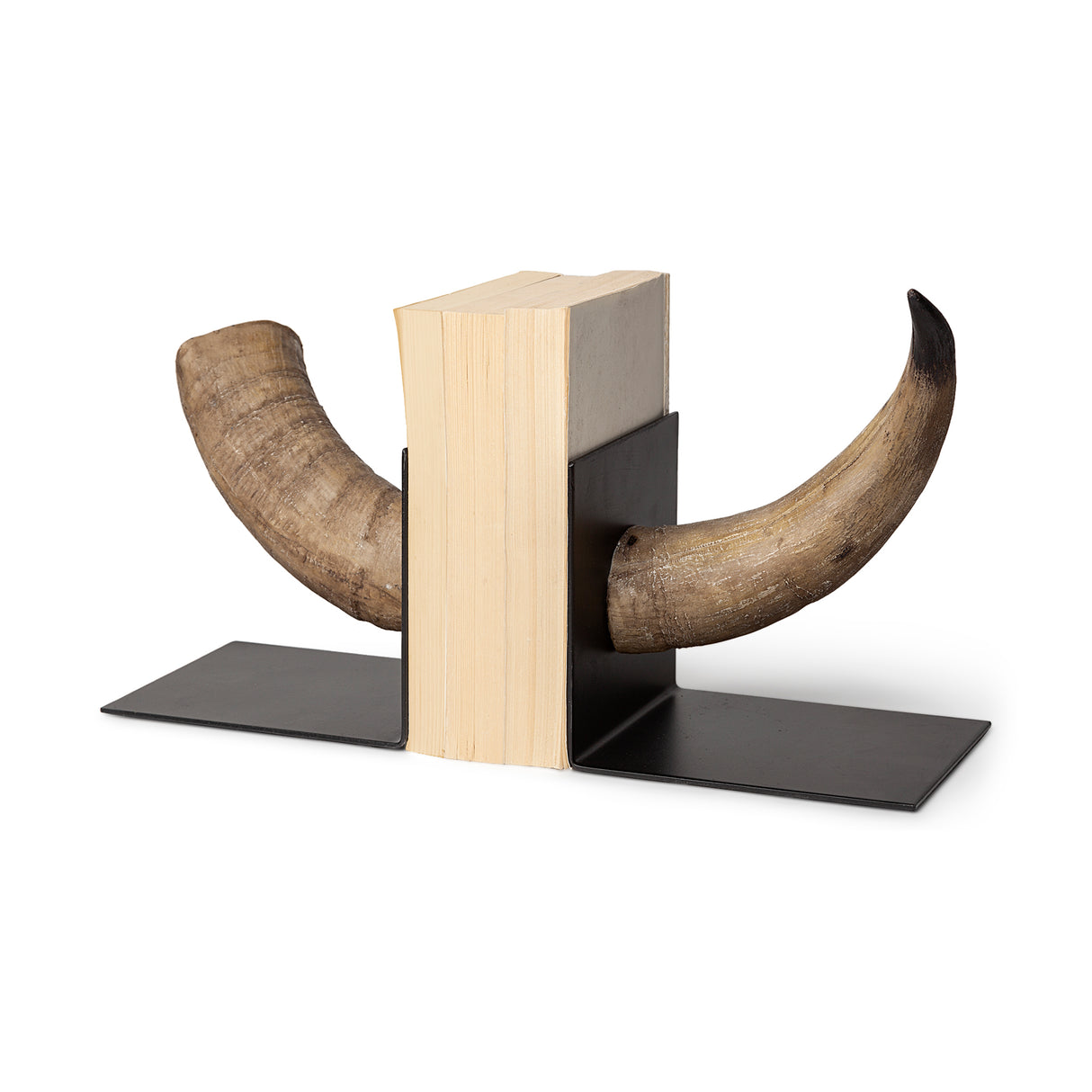 Nickerson (Set of 2) 6L x 7W Bull Horn Bookends from Mercana - Luna Furniture