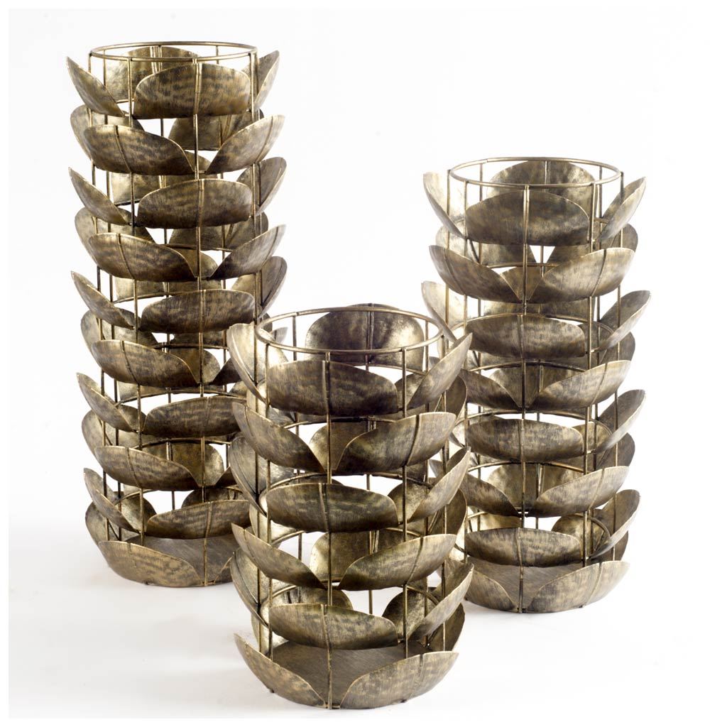 Henley I Small Bronze Metal Decorative Table Candle Holder from Mercana - Luna Furniture