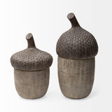 Mandor I (Small) 6L x 6W Brown Resin Acorn Box from Mercana - Luna Furniture