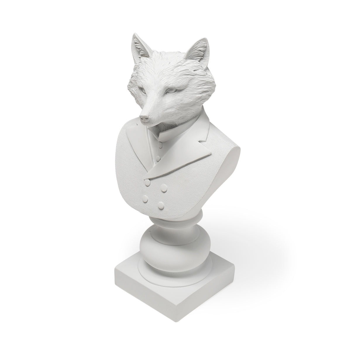 Murray 6L x 5W White Resin Business Fox from Mercana - Luna Furniture