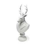 Mozart 8L x 6W White Resin Deer In A Suit from Mercana - Luna Furniture
